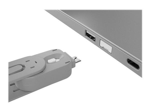 LINDY Clé USB et 4 bloqueurs de ports USB Blanc