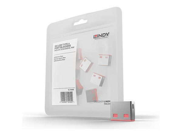 LINDY Bloqueurs de ports USB 10 pièces Rose