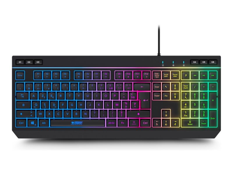 URBAN FACTORY Kabee Pro Wired USB-A Keyboard With 6 Macro Keys And 19 Anti-Ghosting Keys - Windows