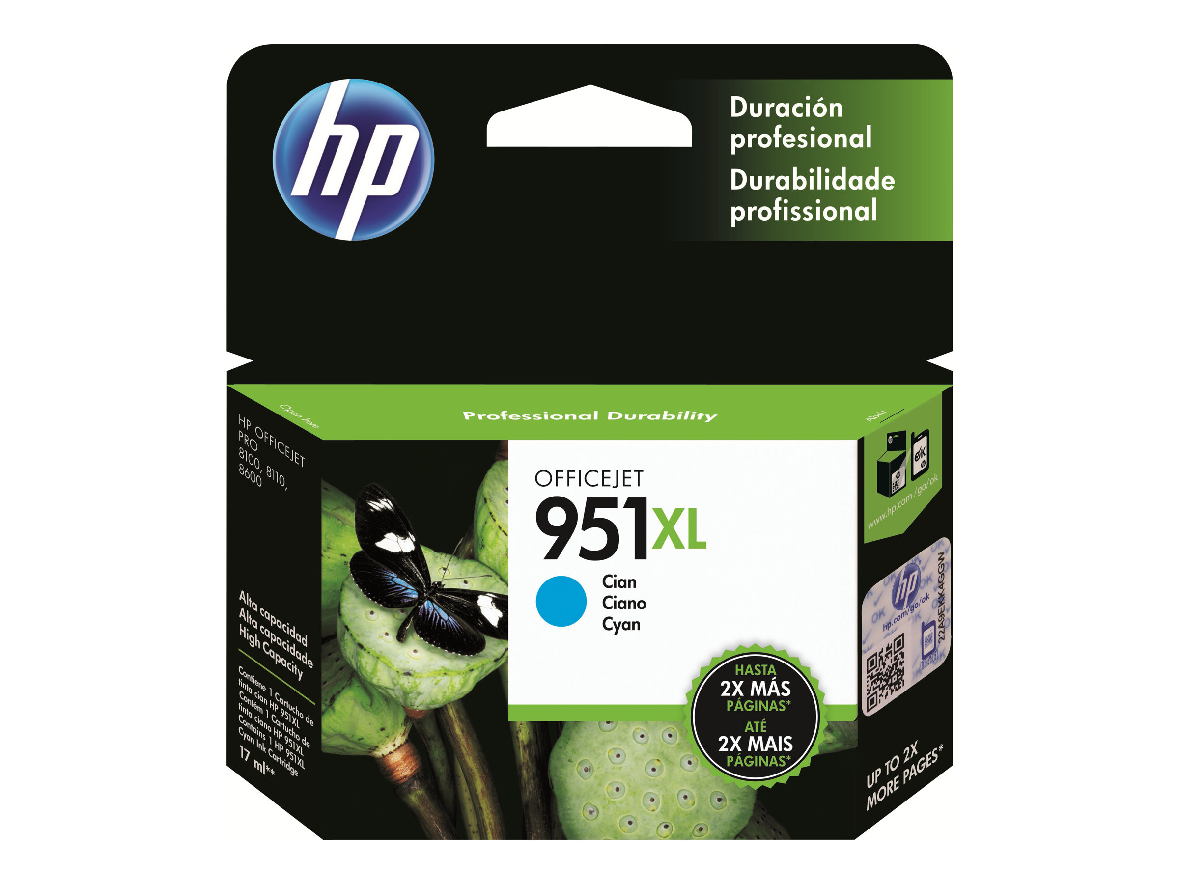 HP 951XL High Yield Cyan Original Ink Cartridge