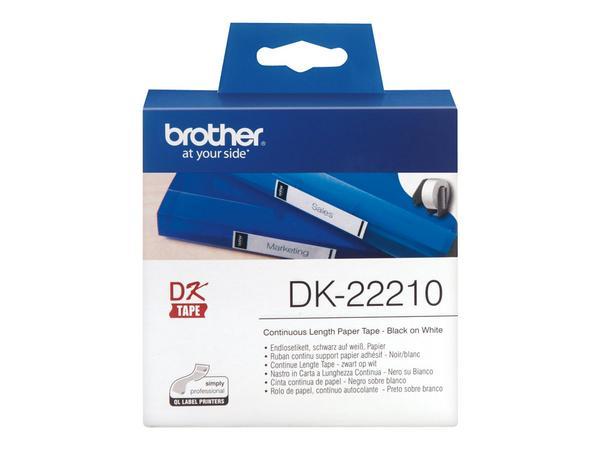 Brother DK-22210 - Noir sur blanc - Rouleau (2.9 cm x 30.5 m) étiquet