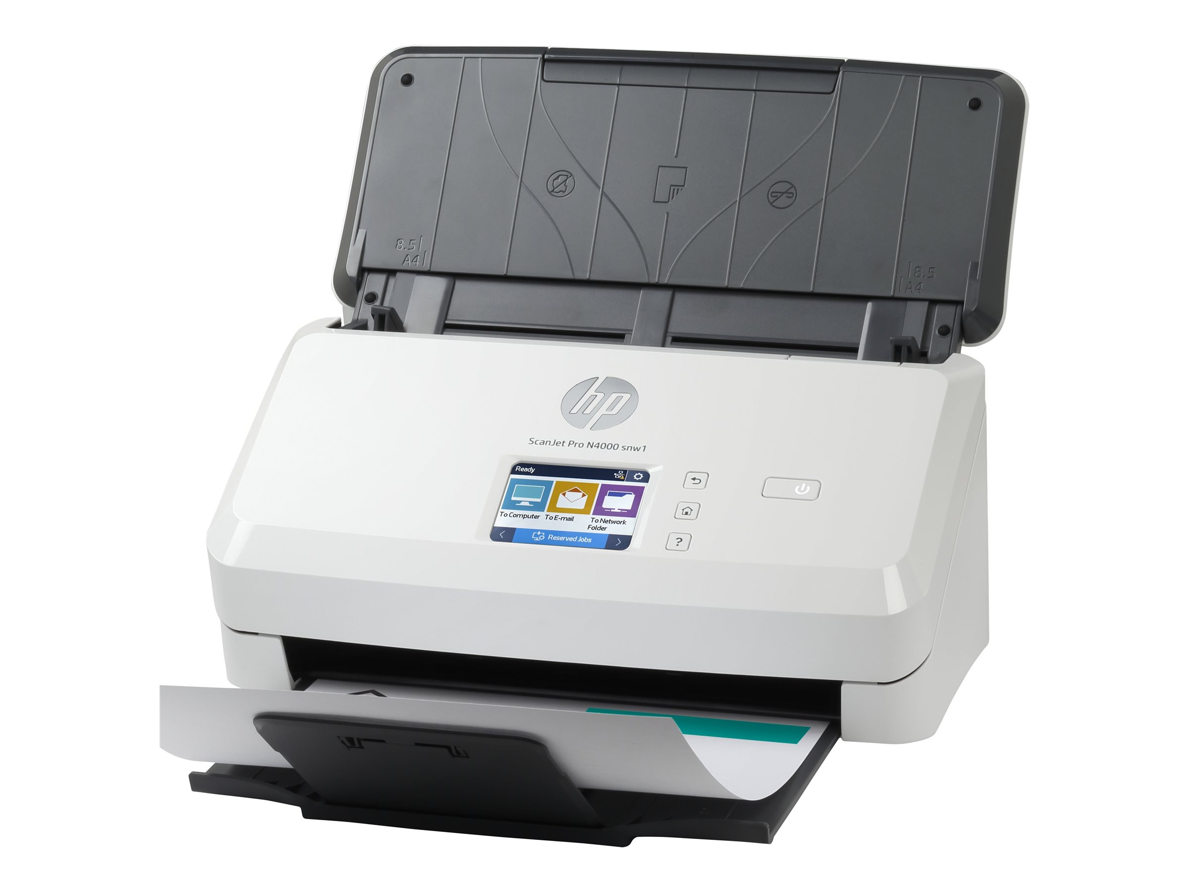 HP Scanjet Pro N4000 snw1 Sheet-feed Scanner Alimentation papier de scanner 600 x 600 DPI A4 Noir, Blanc