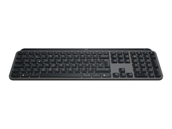 Logitech MX Keys S clavier Universel RF sans fil + Bluetooth AZERTY Français Aluminium, Blanc