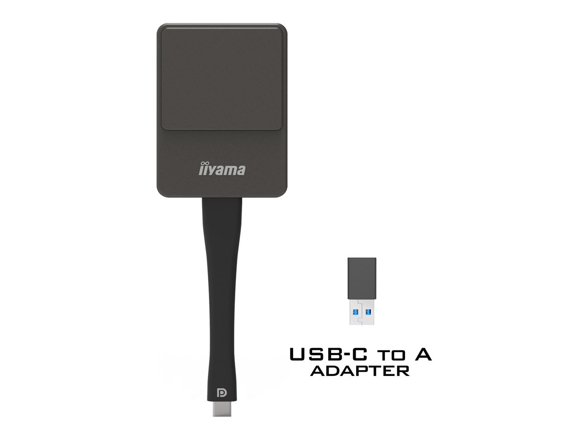 iiyama WP D002C connecteur de télévision intelligent USB 4K Ultra HD Noir, Argent