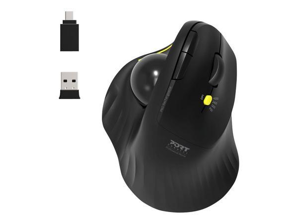 1 Souris sans fil Bluetooth rechargeableERGO Trackball - Noir