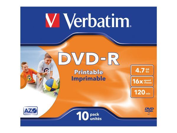 Verbatim 43521 DVD vierge 4,7 Go DVD-R 10 pièce(s)
