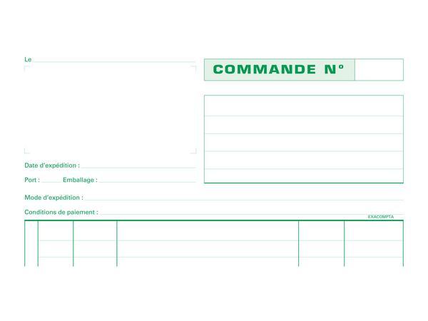 1 Manifold autocopiant  imprimé Commandes -A4- Foliotage 50/2
