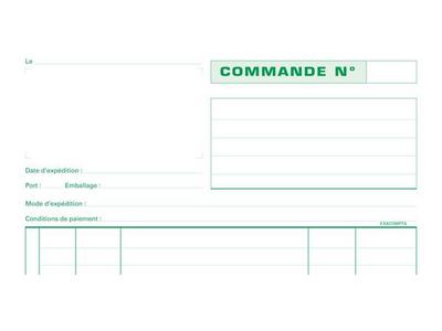 1 Manifold autocopiant  imprimé Commandes -A4- Foliotage 50/2