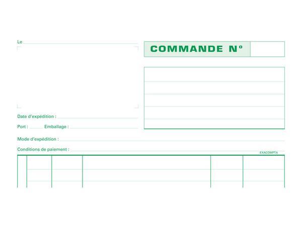 1 Manifold autocopiant  imprimé Commandes -A4- Foliotage 50/2