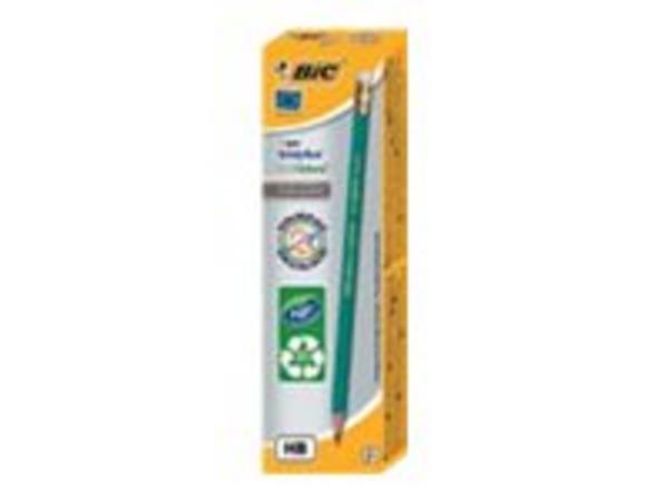 1 Boite de 12 Crayons graphite Bic évolution 655HB bout gomme