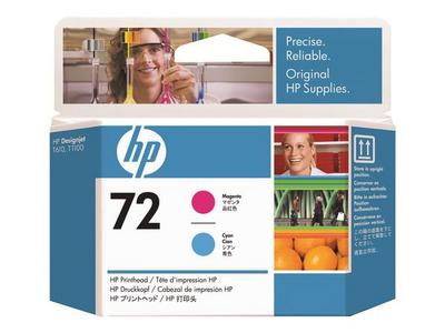 1 HP 72 tête d'impression cyan et magenta C9383A