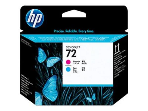 1 HP 72 tête d'impression cyan et magenta C9383A