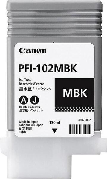 1 Cartouche CANON PFI102MBK noire mat pigmenté