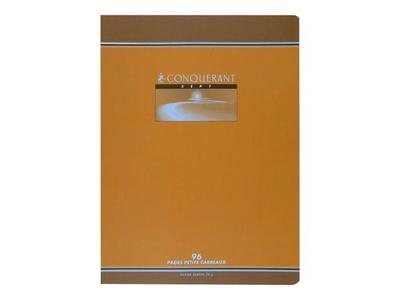 1 Cahier agrafé Conquérant 70g, 24X32, 5x5, 96 pages