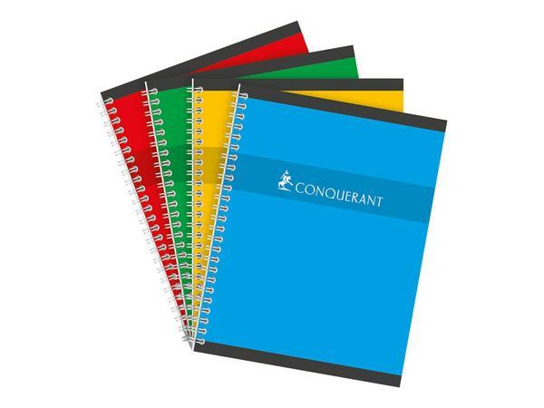 1 Cahier spirale Conquérant 70g, 17X22, Seyes, 180 pages