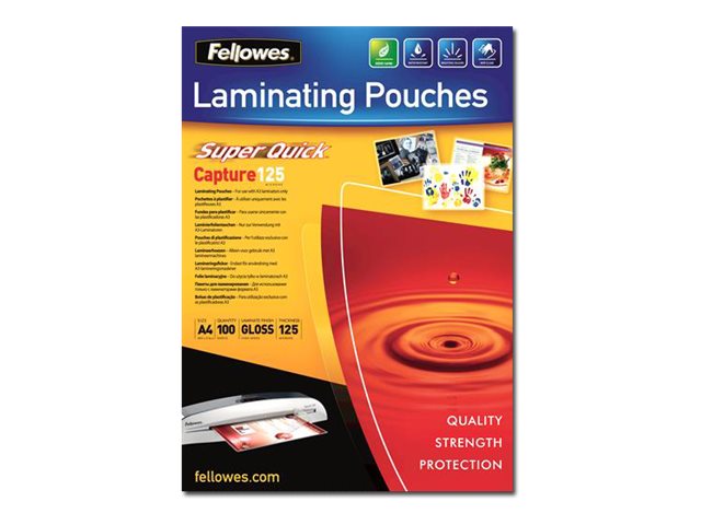 1 Boite de 100 Pochettes de plastification à chaud SuperQuick 125µ