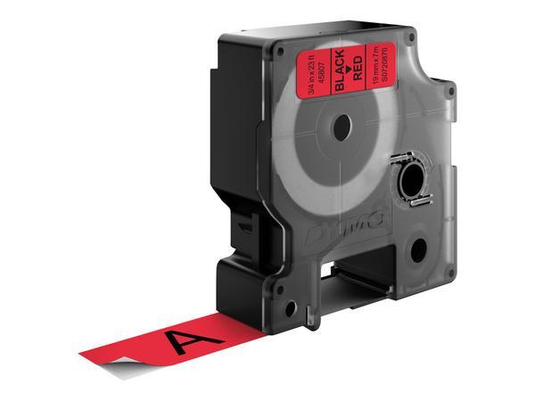 1 Ruban pour titreuse DYMO D1 19 mm rouge  impression noire