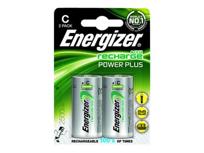 1 Blister de 2 Piles rechargeables ENERGIZER Power Plus  HR14 (C)