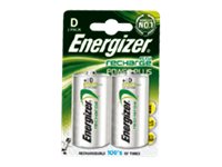 1 Blister de 2 Piles rechargeables ENERGIZER Power Plus HR20 (D)