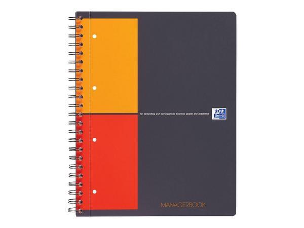 1 Cahier spirale Managerbook, A4, 160 p,L6+5x5, OXFORD Internat