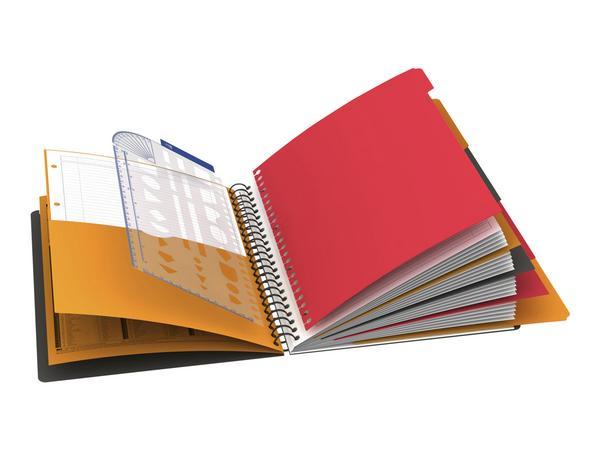1 Cahier spirale Managerbook, A4, 160 p,L6+5x5, OXFORD Internat