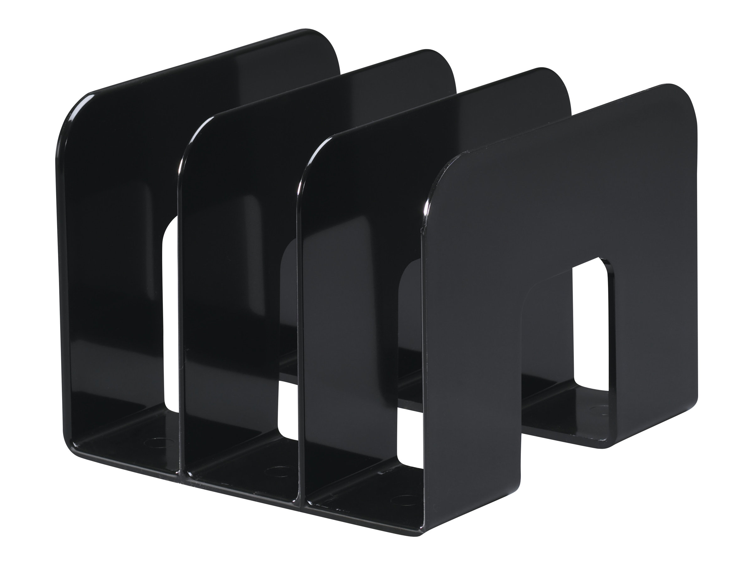 1 Carton de 2 Trieurs 3 compartiments en plastique noir (lot de 2 )