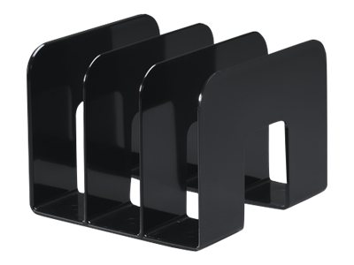 1 Carton de 2 Trieurs 3 compartiments en plastique noir (lot de 2 )