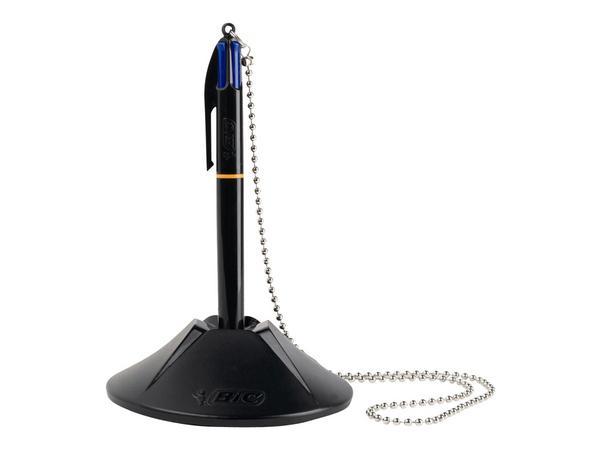 1 Stylo bille sur socle BIC - 4 recharges- Ecriture moyenne