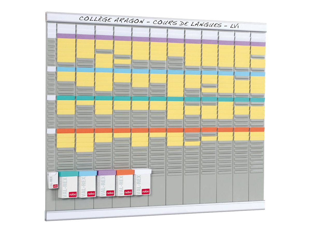 1 Kit planning annuel 13 colonnes 32 fentes