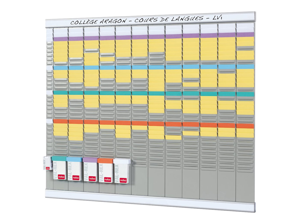 1 Kit planning annuel 13 colonnes 32 fentes