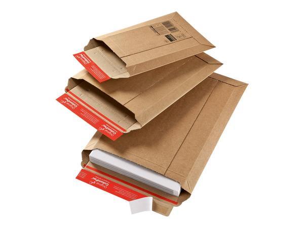 1 Lot de 20 Pochettes d'expédition carton ondule brun 340x500x50 mm
