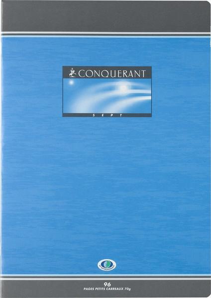 1 Cahier agrafé Conquérant 70g, A4, 5X5,192 pages