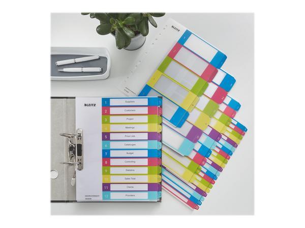 1 Jeu d'intercalaires numériques LEITZ Wow - A4 - 6 onglets