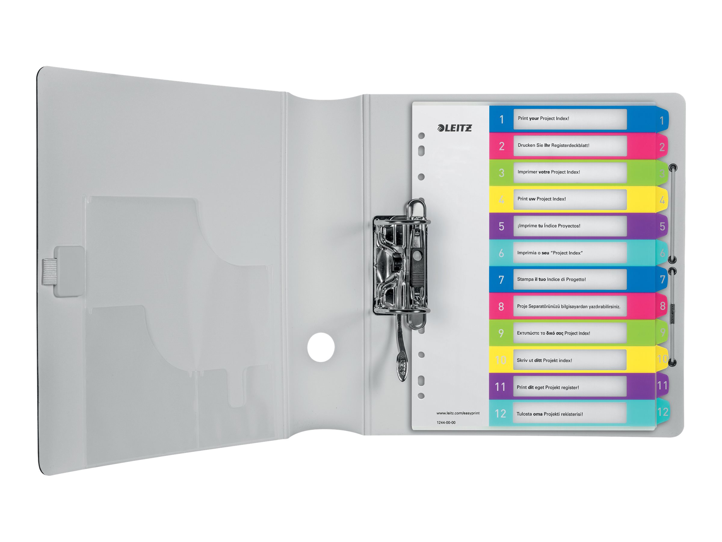 1 Jeu d'intercalaires numériques LEITZ Wow - A4 - 12 onglets