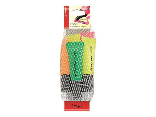 1 Lot de 5 Surligneurs STABILO NEON