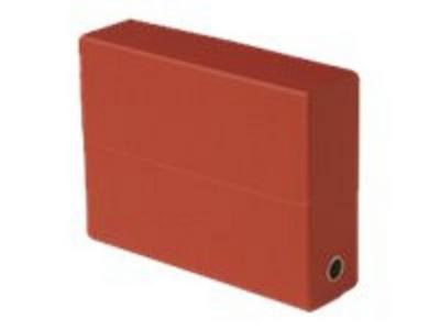 1 Boîte de transfert toilée dos 9 cm rouge