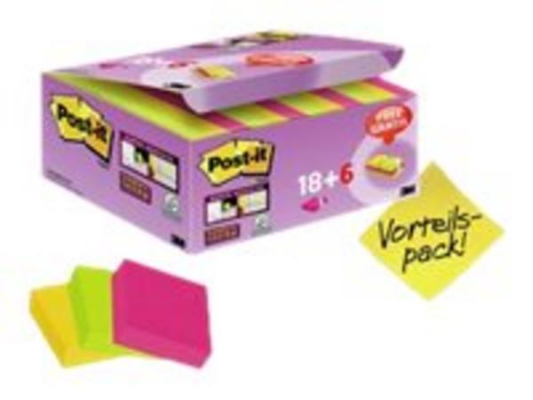 1 Lot de 12 Notes repositionnables Super Sticky 476x476 mm - Carnival- 90 feuilles