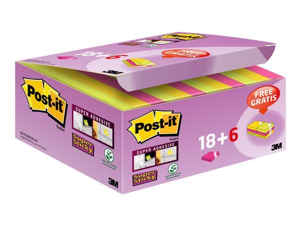 1 Lot de 12 Notes repositionnables Super Sticky 476x476 mm - Carnival- 90 feuilles