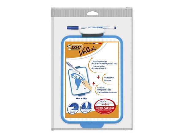 1 Ardoise double face VELLEDA effacable à sec, 19x26 cm -
