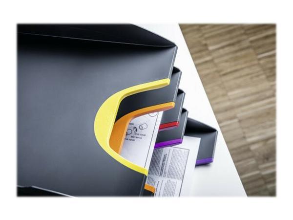 1 Carton de 5 Corbeilles à courrier Varicolor Gris