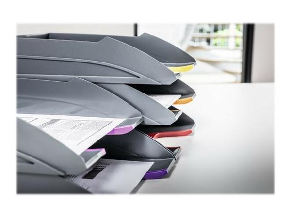1 Carton de 5 Corbeilles à courrier Varicolor Gris