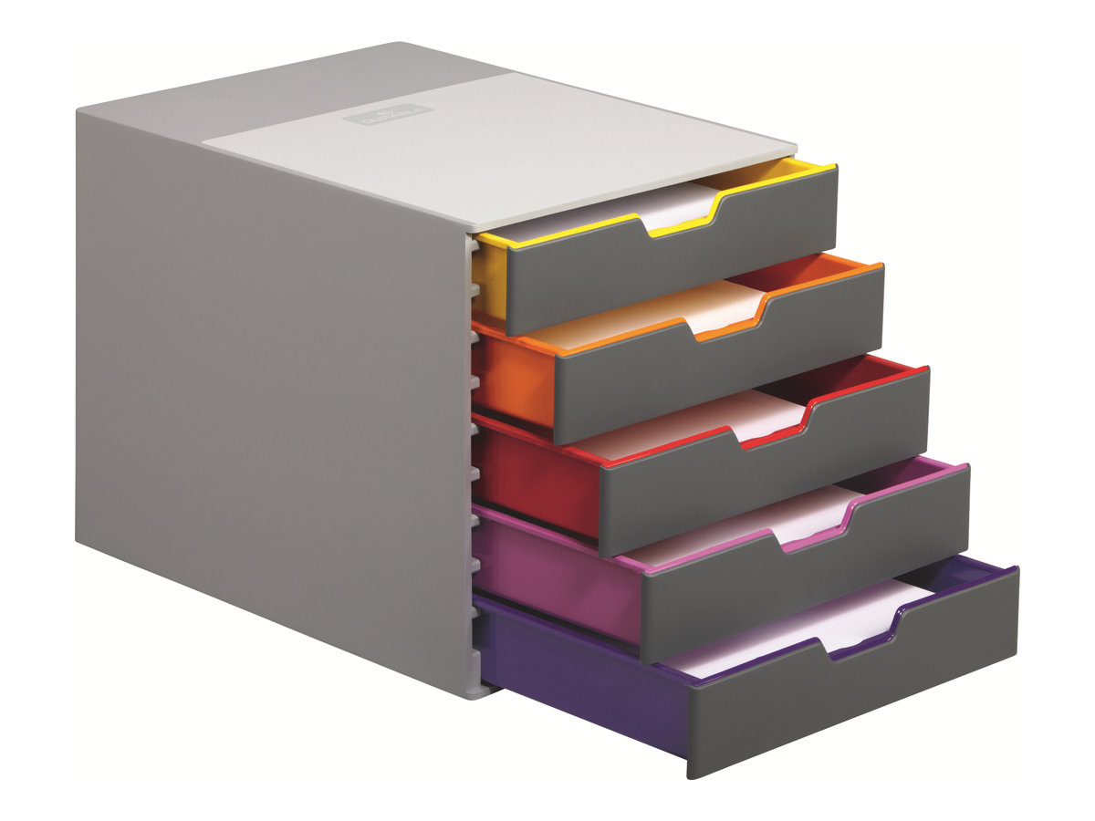 1 Module de classement 5 tiroirs  VARICOLOR gris
