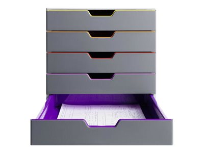 1 Module de classement 5 tiroirs  VARICOLOR gris