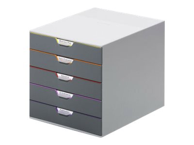 1 Module de classement 5 tiroirs  VARICOLOR gris