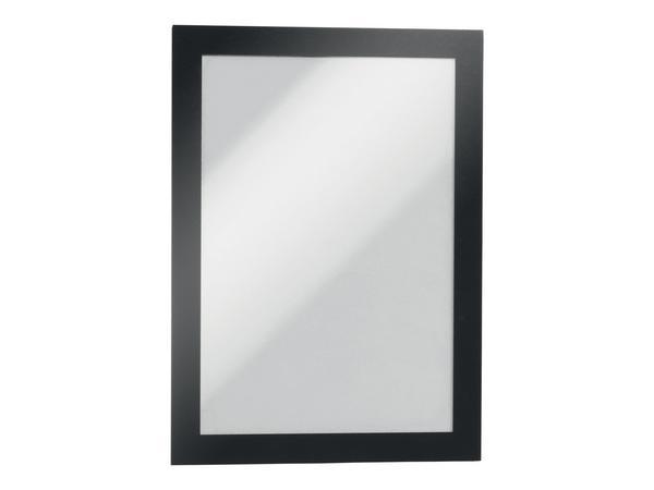 1 Lot de 2 Pochettes adhésives de signalisation Duraframe - A5 - cadre Noir