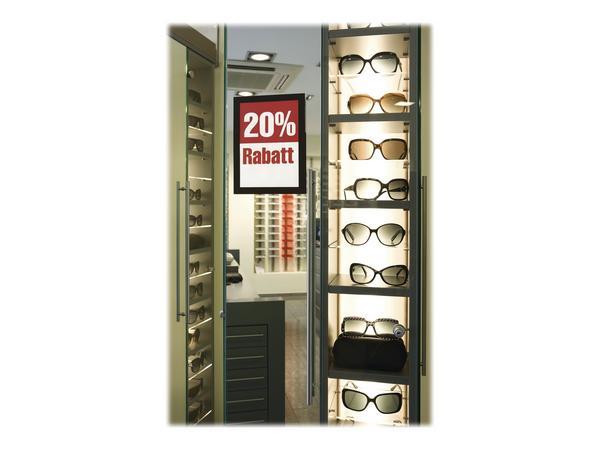 1 Lot de 2 Pochettes adhésives de signalisation Duraframe - A5 - cadre Noir