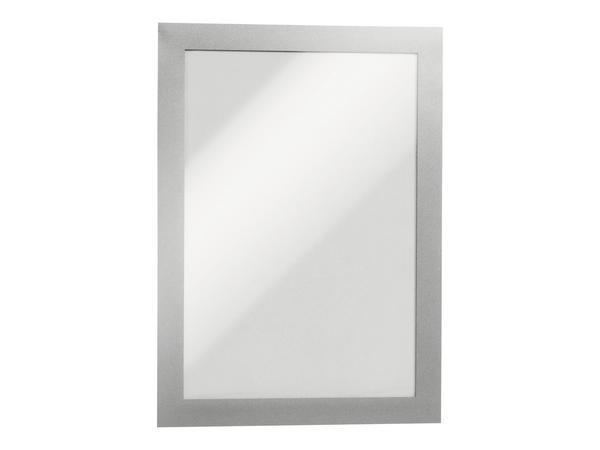 1 Lot de 2 Pochettes adhésives de signalisation Duraframe - A5 - cadre ARGENT