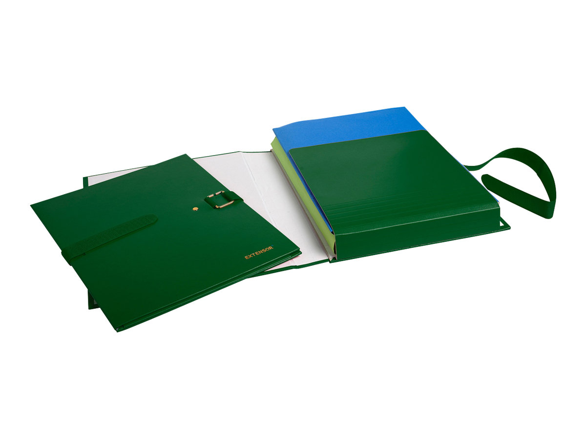 1 Chemise à sangle EXACOMPTA Extensor -vert- largeur max 16 cm