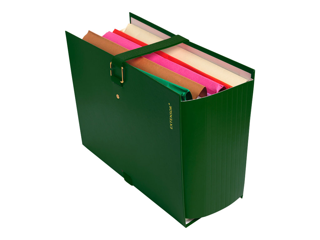 1 Chemise à sangle EXACOMPTA Extensor -vert- largeur max 16 cm