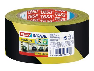 1 Ruban adhésif de signalisation TESA - 66 m x 50 mm - noir/jaune